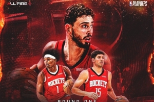 KD会上吗？火箭官推发海报预热G4：封面为申京、阿门和谢泼德