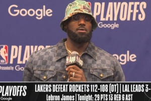 【完整版】詹姆斯：读秒归零比赛才结束 季后赛连线布朗尼太疯狂